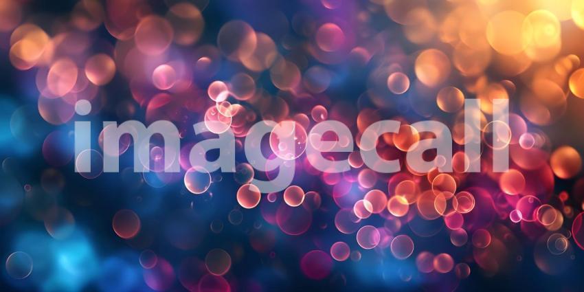 Abstract background with bokeh defocused lights and stars - Ai Generated