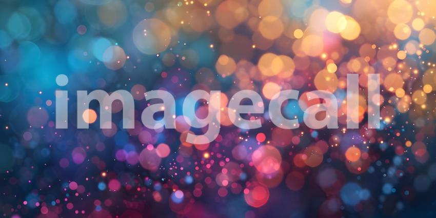 Abstract background with bokeh defocused lights and stars - Ai Generated