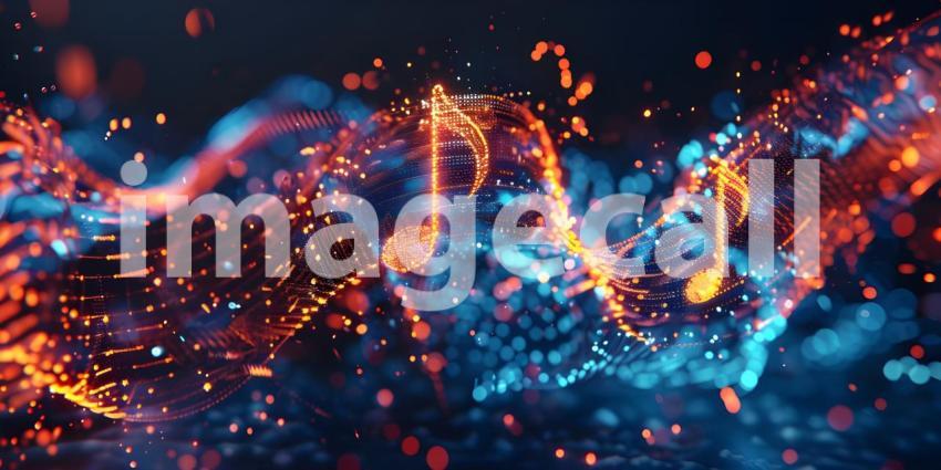 Colorful music notes background with space for your text, Musical Background - Ai Generated