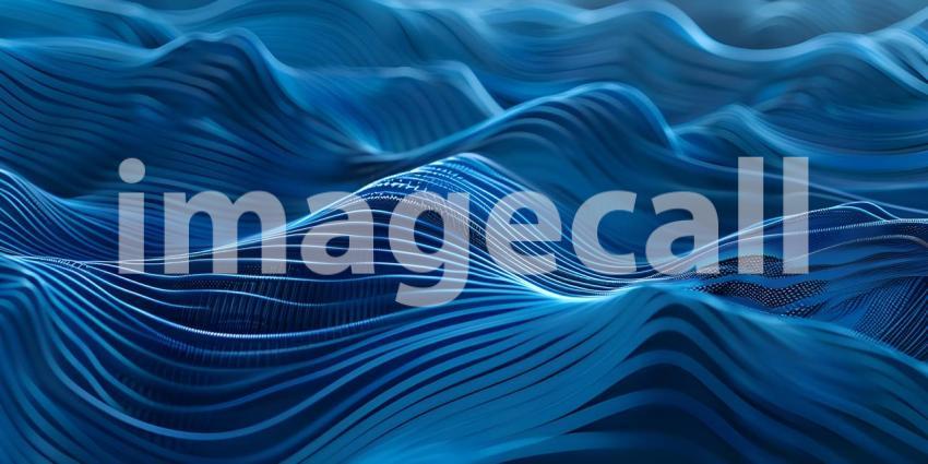 Data technology abstract futuristic illustration. Low poly shape with connecting dots and lines - Ai Generated