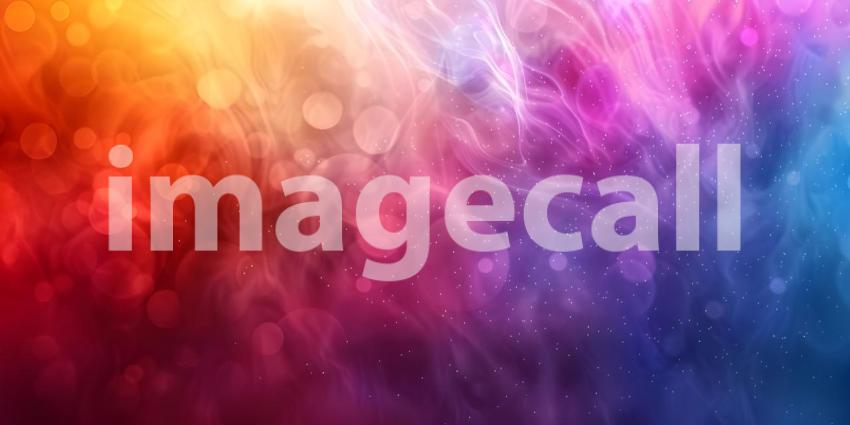 Abstract background with smooth lines in blue, orange and red colors - Ai Generated