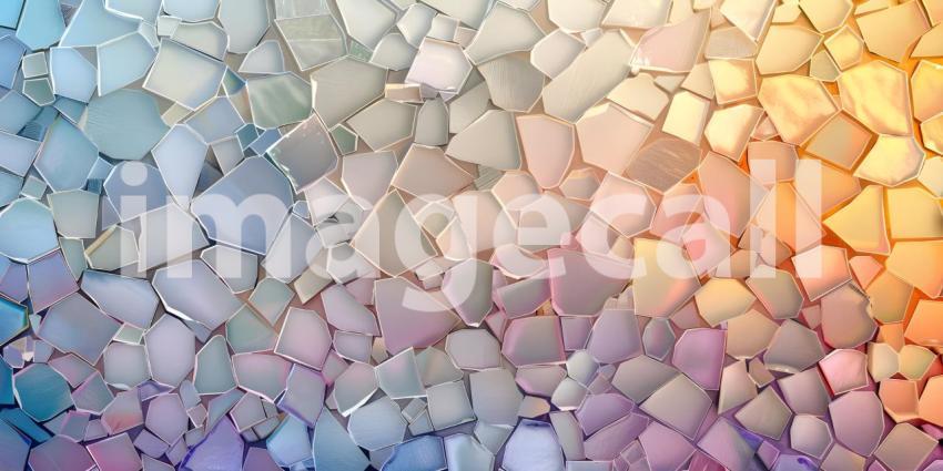 Colorful ceramic mosaic wall texture background. Abstract background and texture for design - Ai Generated