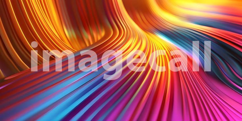 Colorful abstract background with smooth lines, Abstract wavy background - Ai Generated