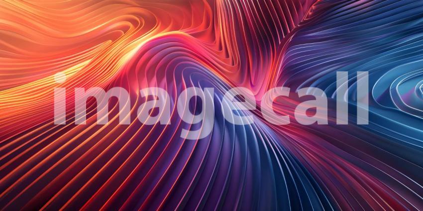 Colorful abstract background with smooth lines, Abstract wavy background - Ai Generated