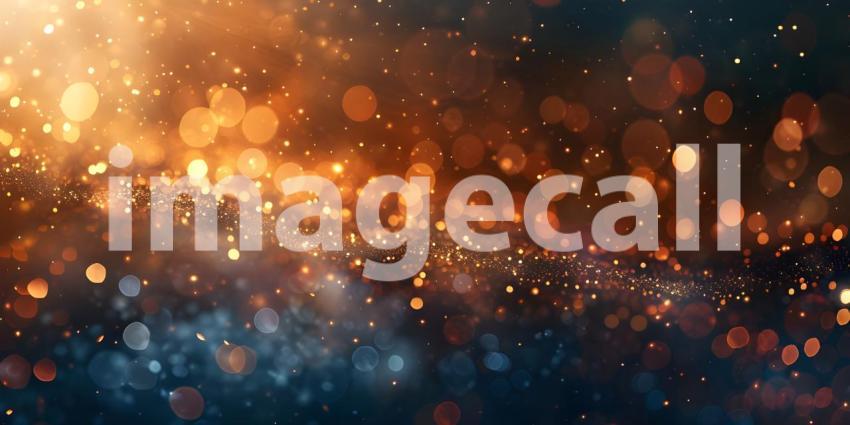 Golden glitter vintage lights background, Gold and black, de focused - Ai Generated