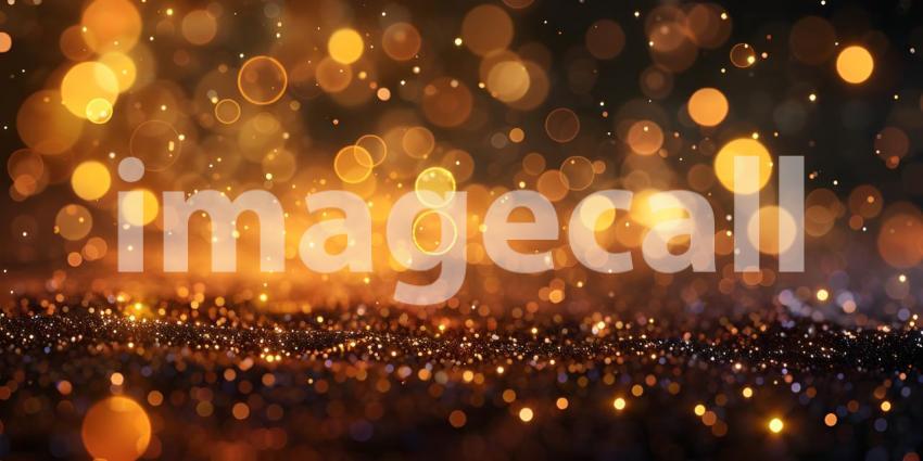Golden glitter vintage lights background, Gold and black, de focused - Ai Generated