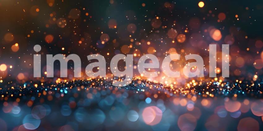 Golden glitter vintage lights background, Gold and black, de focused - Ai Generated