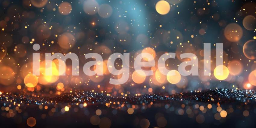 Golden glitter vintage lights background, Gold and black, de focused - Ai Generated