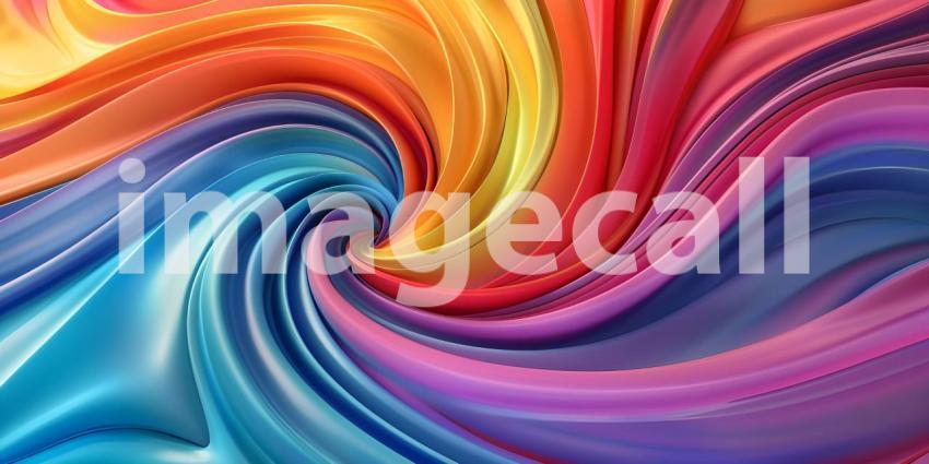 3d rendering of colorful abstract background in modern style, Colorful liquid flow - Ai Generated