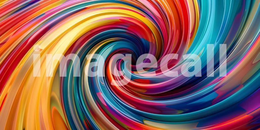 3d rendering of colorful abstract background in modern style, Colorful liquid flow - Ai Generated