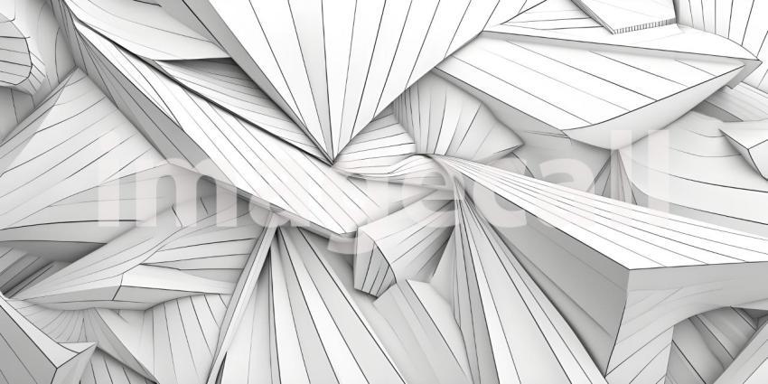 3d illustration of abstract background with dynamic waves, lines and particles - Ai Generated