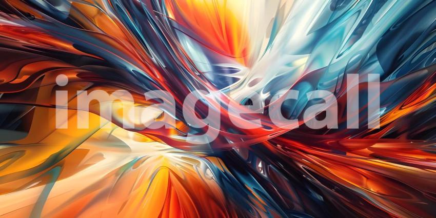 Abstract fluid orange and red color gradient background, colorful background of liquid - Ai Generated