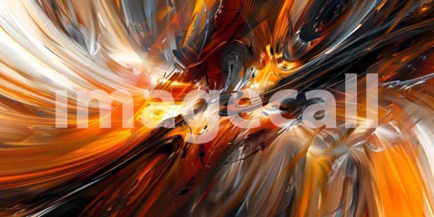 Abstract fluid orange and red color gradient background, colorful background of liquid - Ai Generated