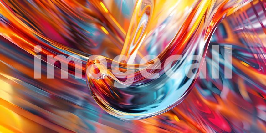 Abstract fluid orange and red color gradient background, colorful background of liquid - Ai Generated