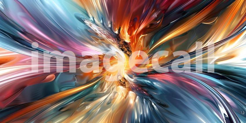 Abstract fluid orange and red color gradient background, colorful background of liquid - Ai Generated