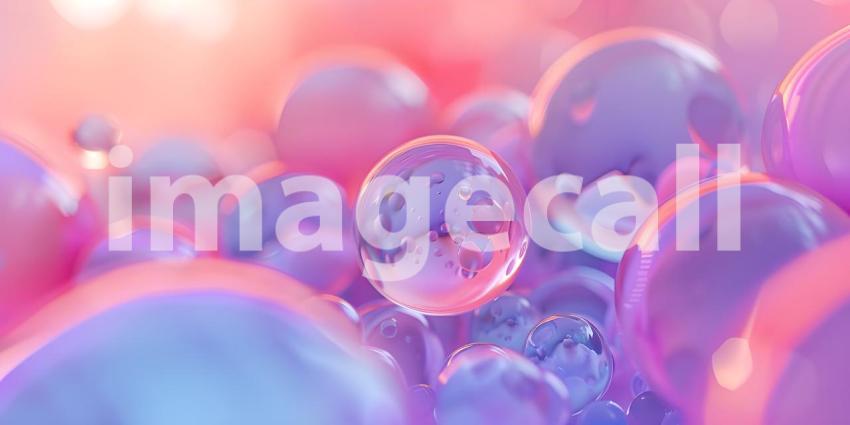 Abstract 3d rendering background with multicolored balls, Futuristic technology style - Ai Generated