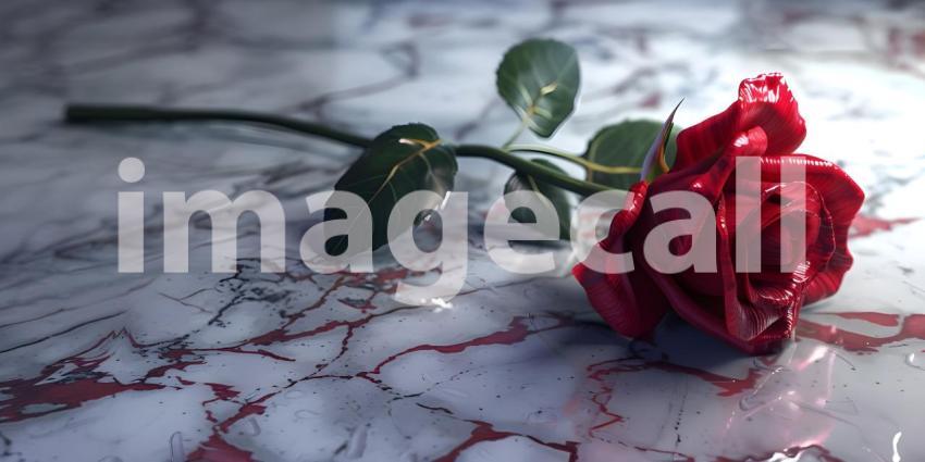 Red roses on a dark background, Valentines Day, Love concept - Ai Generated