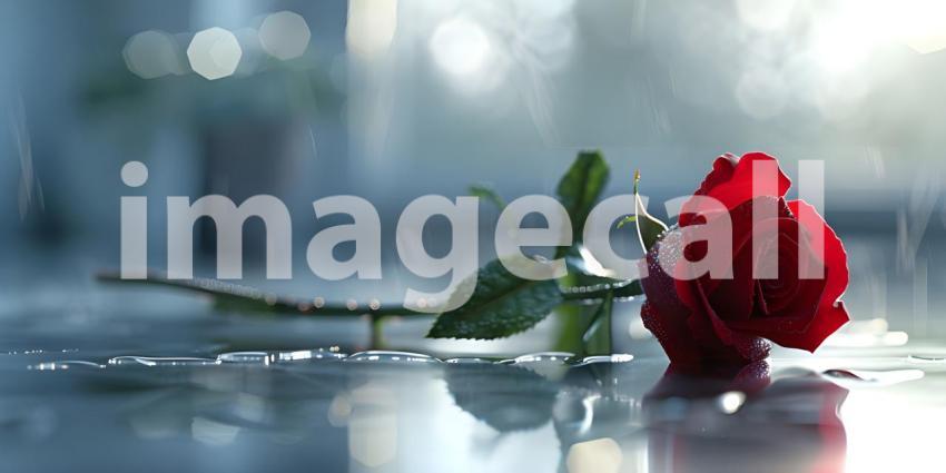 Red roses on a dark background, Valentines Day, Love concept - Ai Generated
