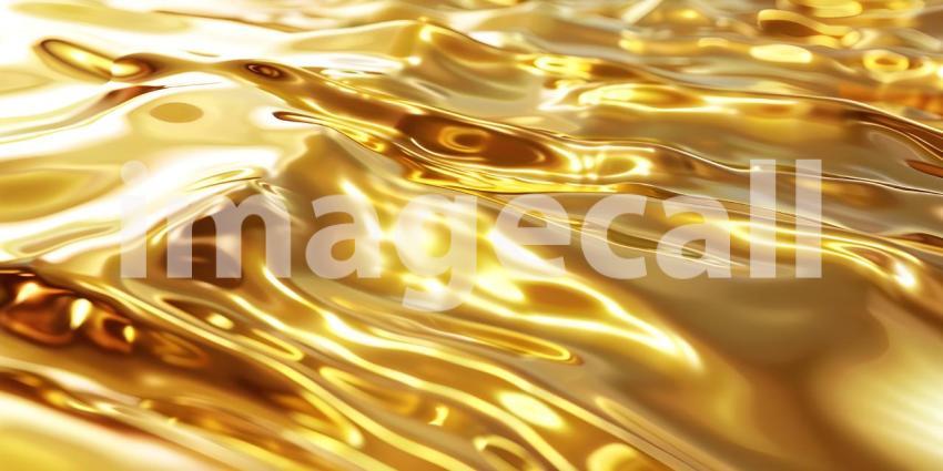 Gold background with water drops. Golden background with gold splashes - Ai Generated