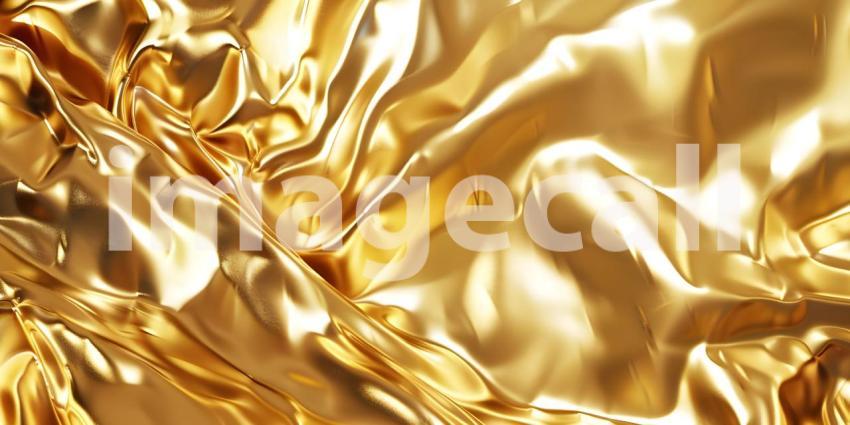 Gold background with water drops. Golden background with gold splashes - Ai Generated