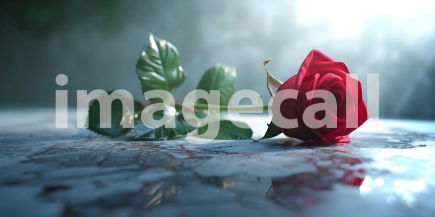 Red roses on a dark background, Valentines Day, Love concept - Ai Generated