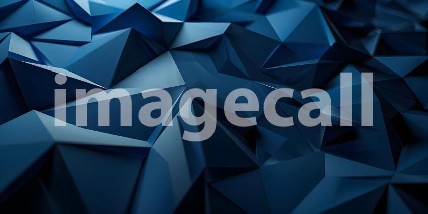 Abstract polygonal space low poly dark background with connecting dots and lines - Ai Generated