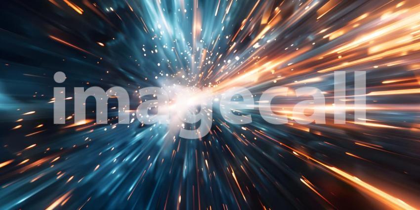 Abstract of speed motion in dark and light motion blur background - Ai Generated