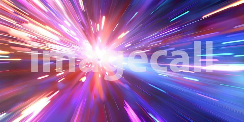 Abstract of speed motion in dark and light motion blur background - Ai Generated