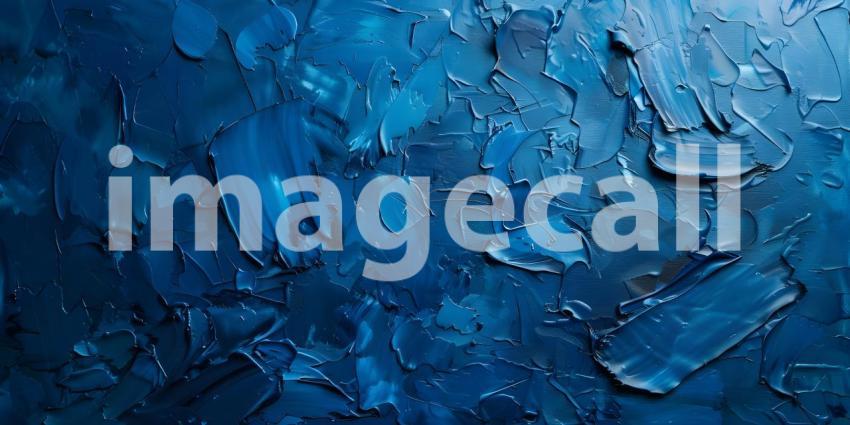 Blue oil paint texture, Abstract background for design with copy space - Ai Generated