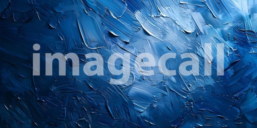 Blue oil paint texture, Abstract background for design with copy space - Ai Generated