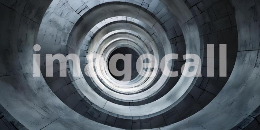 3d render of abstract tunnel with light coming through the end - Ai Generated