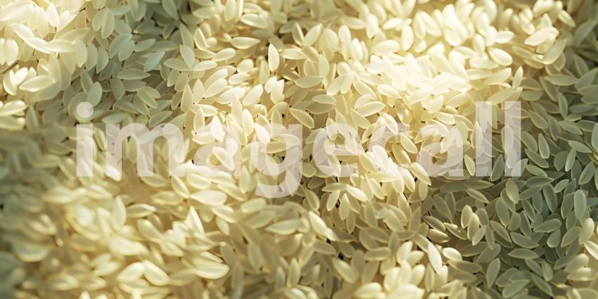 Rice grains background, Close up of rice grains background, Background of rice grains - Ai Generated