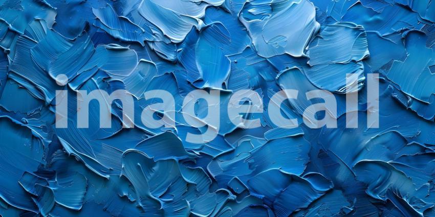 Blue oil paint texture, Abstract background for design with copy space - Ai Generated