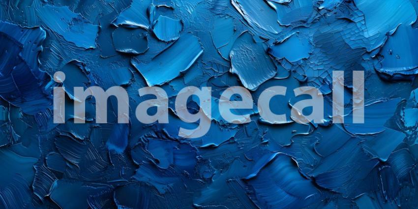 Blue oil paint texture, Abstract background for design with copy space - Ai Generated