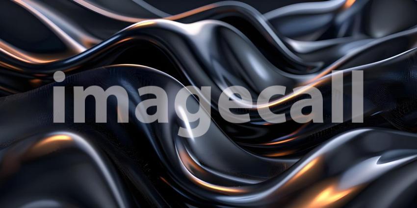 Abstract Digital Wave Pattern on Black Background, Dynamic Black Background, Futuristic Digital Wave Design - Ai Generated