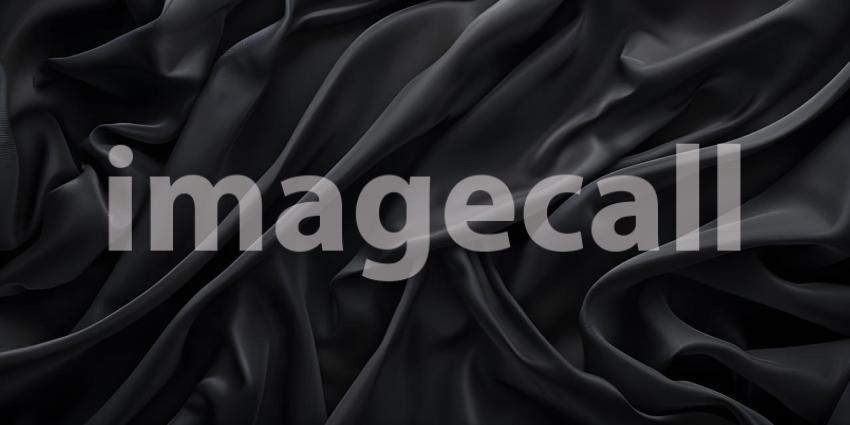 Luxurious Black Fabric Background, Elegant Black Fabric Texture Background - Ai Generated