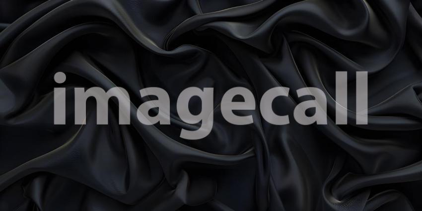 Luxurious Black Fabric Background, Elegant Black Fabric Texture Background - Ai Generated