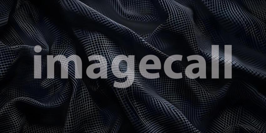 Luxurious Black Fabric Background, Elegant Black Fabric Texture Background - Ai Generated