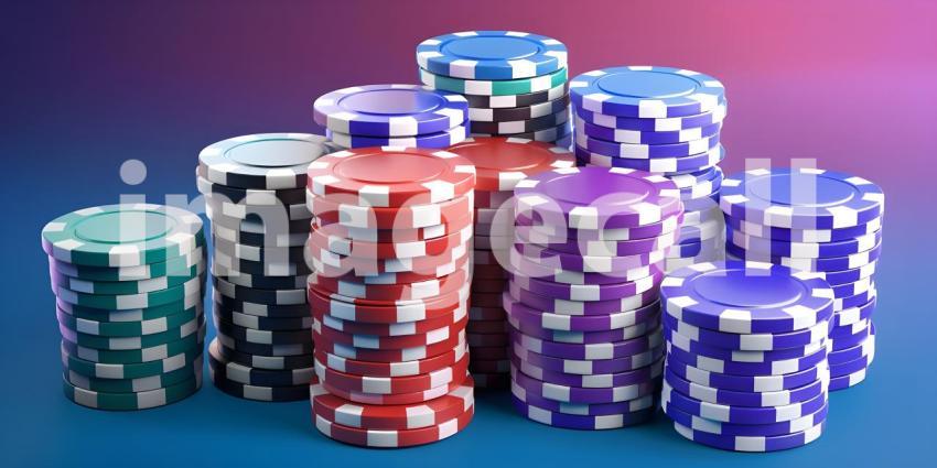 Casino game poker card playing gambling chips - Ai Generated