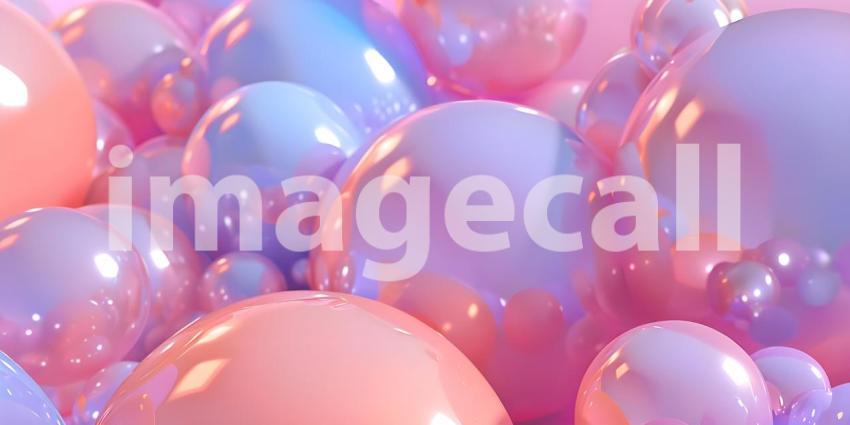 3D Abstract Bubble Pastel Colors Background - Ai Generated