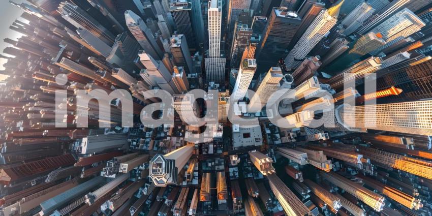 Aerial view of Manhattan new York background - Ai Generated
