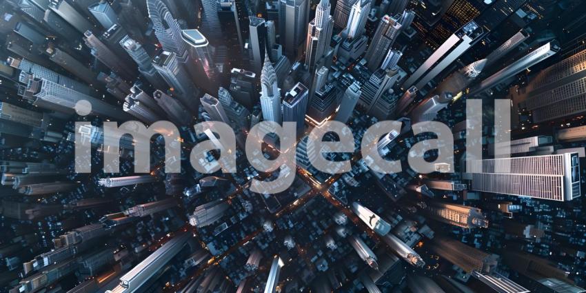 Aerial view of Manhattan new York background - Ai Generated