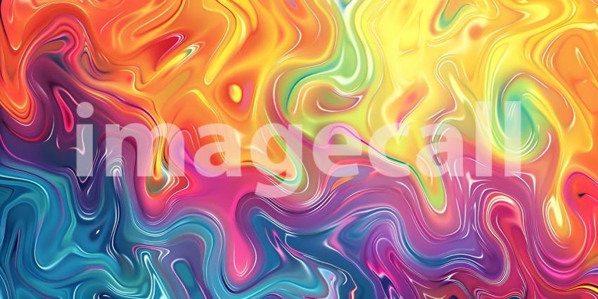 Abstract marbled acrylic paint ink painted waves painting texture background - Ai Generated