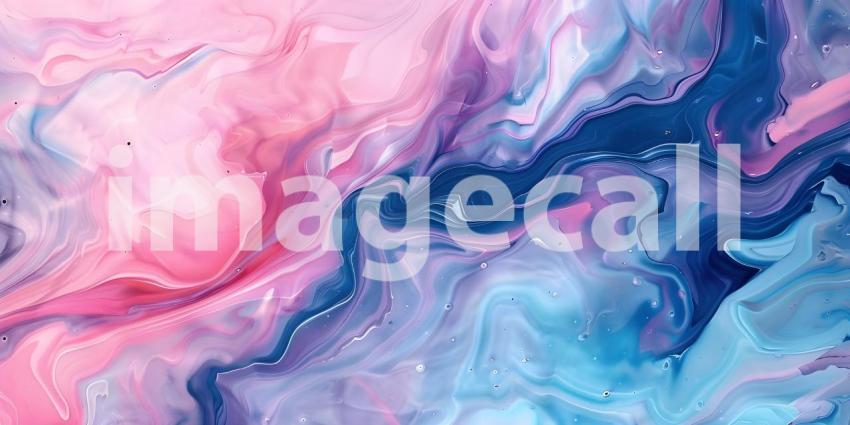 Abstract marbled acrylic paint ink painted waves painting texture background - Ai Generated
