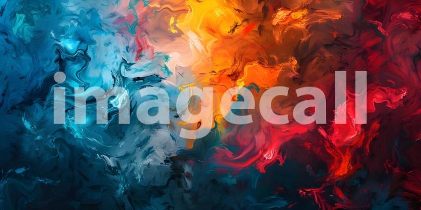 Abstract marbled acrylic paint ink painted waves painting texture background - Ai Generated