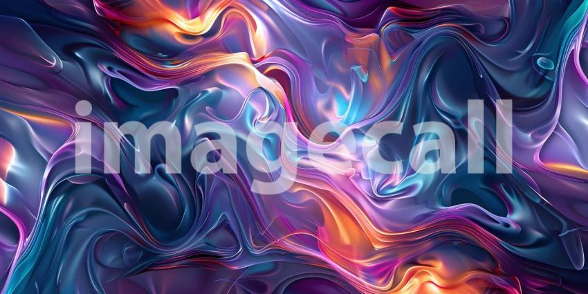 Vibrant Abstract Digital Waves, Colorful Dynamic Wave Pattern, Digital Wavy Spectrum Background - Ai Generated