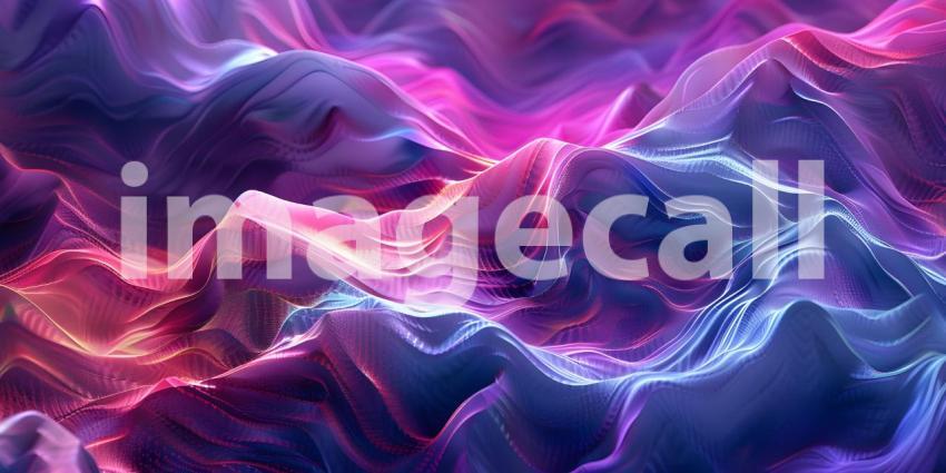 Vibrant Abstract Digital Waves, Colorful Dynamic Wave Pattern, Digital Wavy Spectrum Background - Ai Generated