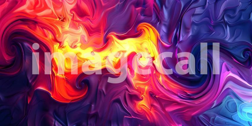 Vibrant Abstract Digital Waves, Colorful Dynamic Wave Pattern, Digital Wavy Spectrum Background - Ai Generated
