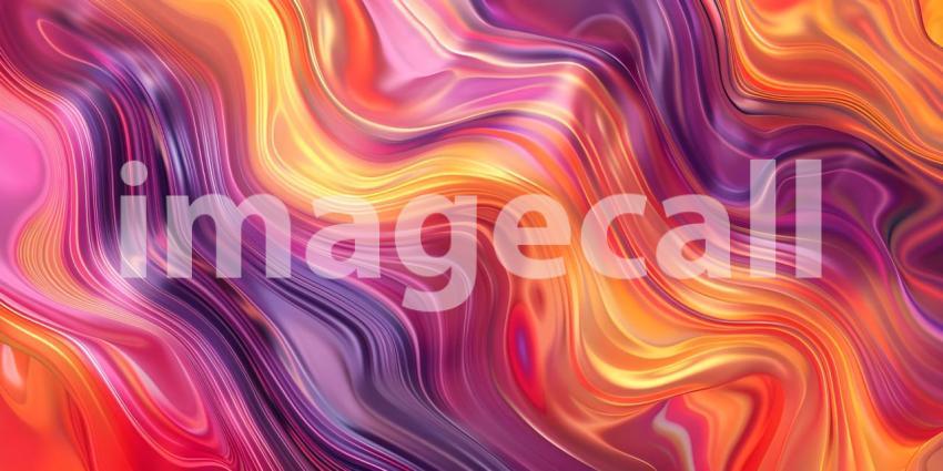 Vibrant Abstract Digital Waves, Colorful Dynamic Wave Pattern, Digital Wavy Spectrum Background - Ai Generated