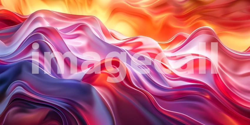 Vibrant Abstract Digital Waves, Colorful Dynamic Wave Pattern, Digital Wavy Spectrum Background - Ai Generated